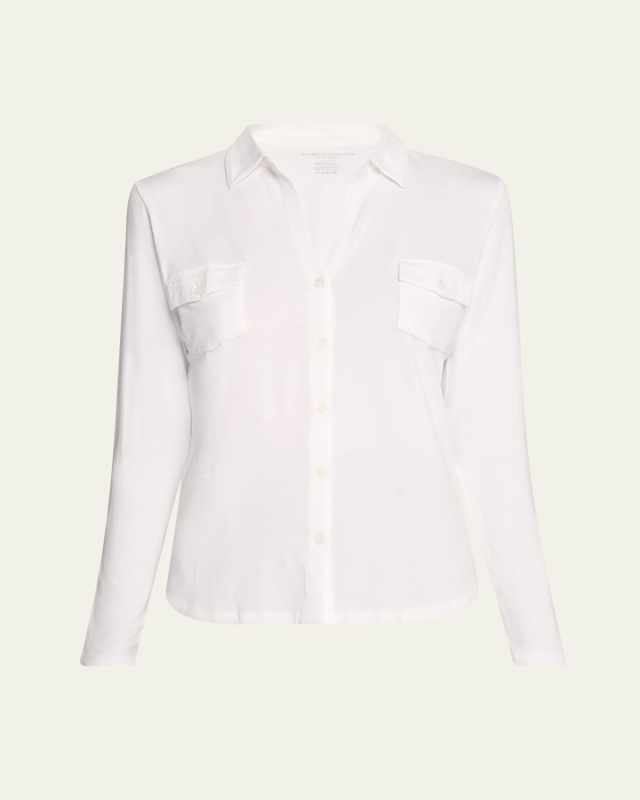 Soft Touch Button-Down Shirt with Pockets